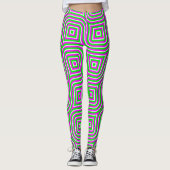 Leggings Bandes ondulées multicolores (Devant)