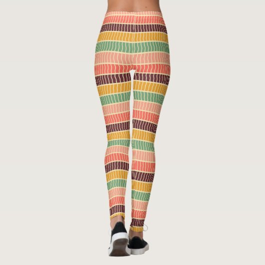 Leggings Bandes ondulées multicolores (Dos)