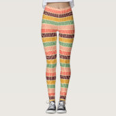 Leggings Bandes ondulées multicolores (Devant)