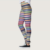 Leggings Bandes Pastel Colorées (Gauche)