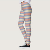 Leggings Bandes pastel jaune, orange et bleu (Gauche)