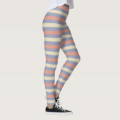 Leggings Bandes pastel jaune, orange et bleu (Droite)