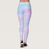 Leggings Bandes Peintes Turquoise Rose violet (Dos)