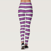 Leggings Bandes pourpres, blanches et noires (Dos)