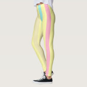Leggings Bandes roses, bleues et jaunes sur (Gauche)