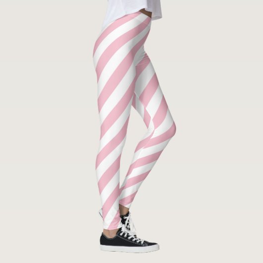 Leggings Bandes roses et blanches (Droite)