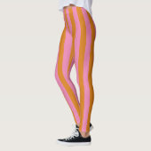 Leggings Bandes roses et orange (Gauche)