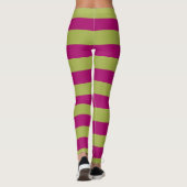 Leggings Bandes roses et vertes (Dos)