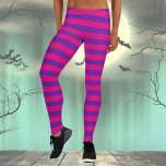 Leggings Bandes roses et violettes<br><div class="desc">Légendes d'Halloween rayées pour les femmes. Faites passer la joie autour de vous pendant la saison d'automne avec un peu de couleur !</div>