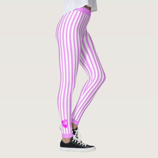 Leggings Bandes roses sur PINK (Droite)