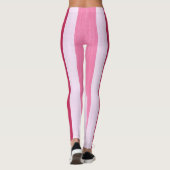 Leggings Bandes rouge, blanche et rose (Dos)