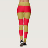 Leggings Bandes rouge et or (Dos)