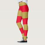 Leggings Bandes rouge et or<br><div class="desc">image d'épais rayures rouge et or de couleur.</div>