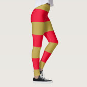 Leggings Bandes rouge et or (Droite)
