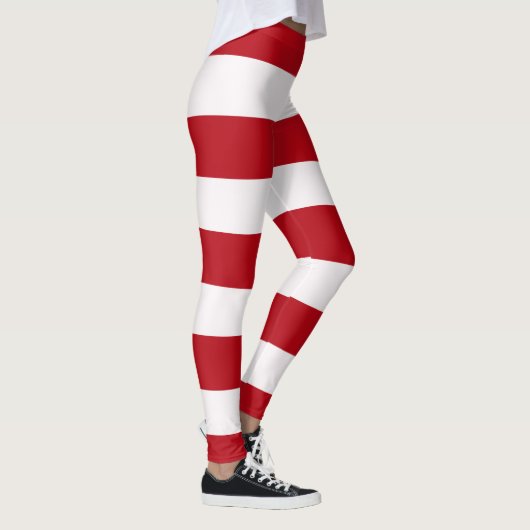 Leggings Bandes rouges et blanches (Droite)