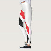 Leggings Bandes rouges/noires sur pattes blanches 1 (Gauche)