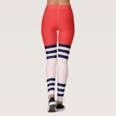 Leggings Bandes rouges rétro (Dos)