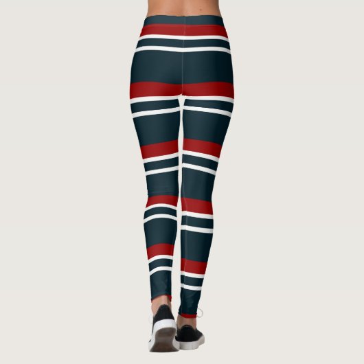 Leggings Bandes rouges rétro (Dos)