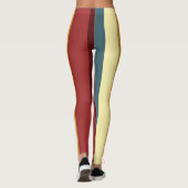 Leggings Bandes rouges, turquoises et jaunes (Dos)