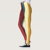 Leggings Bandes rouges, turquoises et jaunes (Gauche)