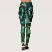 Leggings Bandes rugueuses sur teintes vertes conception abs (Dos)