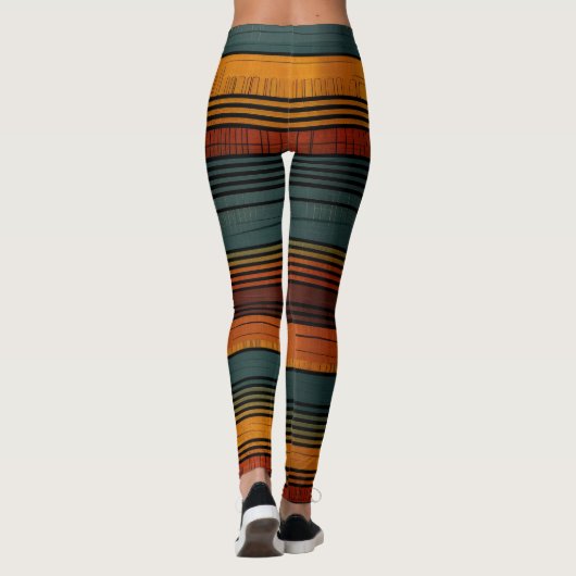 Leggings Bandes rustiques chaudes (Dos)