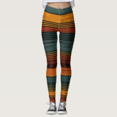 Leggings Bandes rustiques chaudes (Devant)