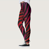 Leggings Bandes SpaceTime arrachées - Violet/Rouge (Gauche)