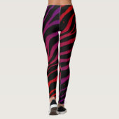 Leggings Bandes SpaceTime arrachées - Violet/Rouge (Dos)