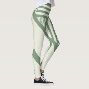 Leggings Bandes triangulaires en vert