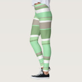 Leggings Bandes vert pâle (Gauche)