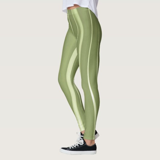 Leggings Bandes Vertes Arrière - plans Et Blances (Gauche)