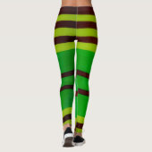 Leggings Bandes vertes et brunes (Dos)