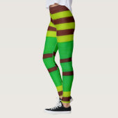 Leggings Bandes vertes et brunes (Gauche)