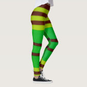 Leggings Bandes vertes et brunes (Droite)