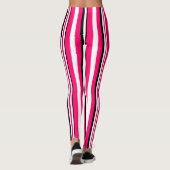 Leggings Bandes verticales blanches roses (Dos)