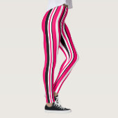 Leggings Bandes verticales blanches roses (Droite)