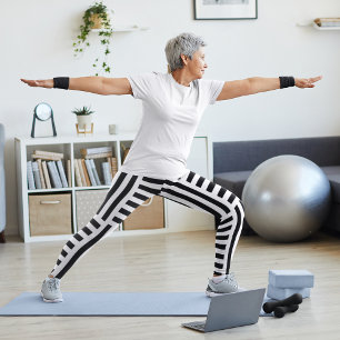 Leggings Bandes Verticales Et Horizontales