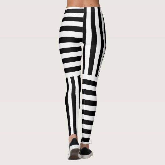 Leggings Bandes Verticales Et Horizontales (Dos)