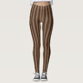 Leggings Bandes verticales monochromes Brown polies (Devant)