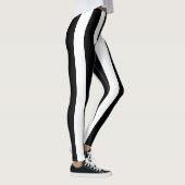 Leggings bandes verticales, noir et blanc (Droite)