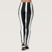 Leggings bandes verticales, noir et blanc (Dos)
