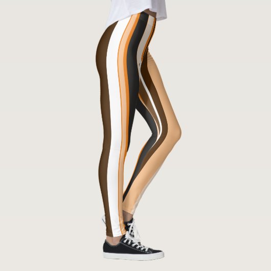 Leggings Bandes verticales orange contemporaines efficaces (Droite)
