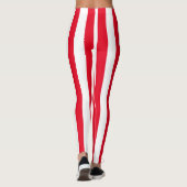 Leggings Bandes verticales rouges et blanches Costume d'Hal (Dos)