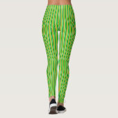 Leggings Bandes verticales vertes et dorées (Dos)