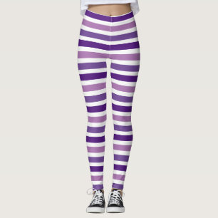 Leggings Bandes violettes et blanches