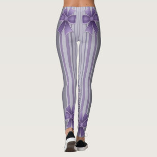 Leggings Bandes violettes Lavender Dream AI art