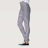 Leggings Bandes violettes Lavender Dream AI art (Gauche)