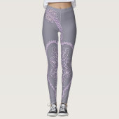 Leggings Bandes violettes Lavender Dream AI art (Devant)
