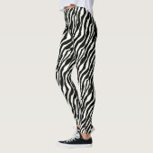 Leggings Bandes zébrées - Noir et Blanc (Gauche)